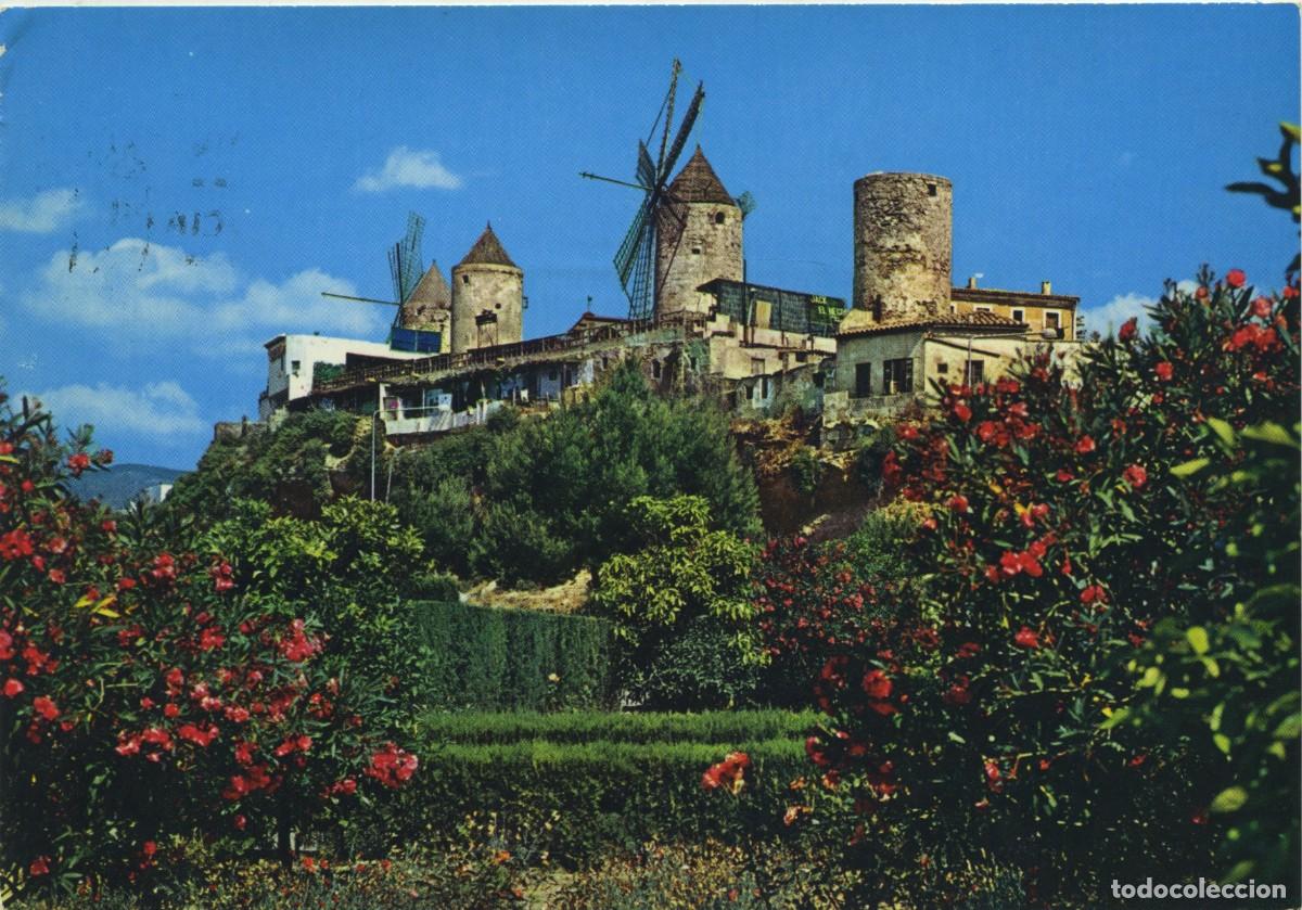 Cartes Postales: N&ordm; 1.007-PALMA. Mallorca. Molinos del Jonquet. Circulada en 1972. ED. FOTO CINE CASA PLANAS