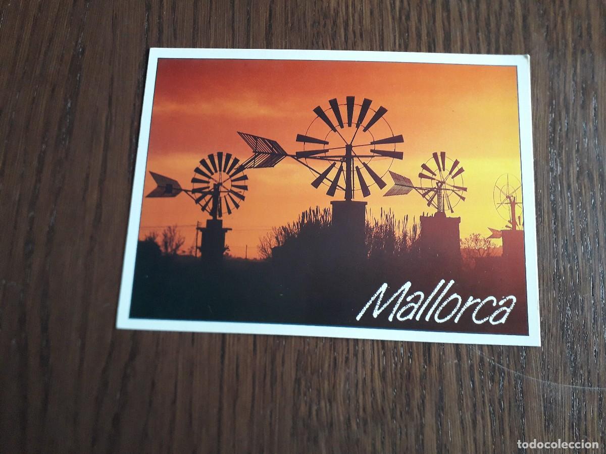 Postales: postal de atardecer y molinos de viento, colecci&oacute;n im&aacute;genes del mediterr&aacute;neo a&ntilde;o 1989