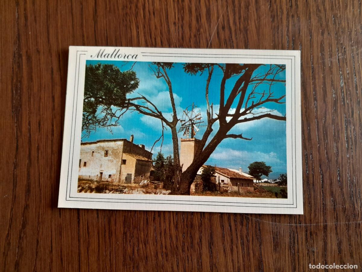 Cartes Postales: postal de casa de campo con molino de viento, im&aacute;genes de las Baleares.