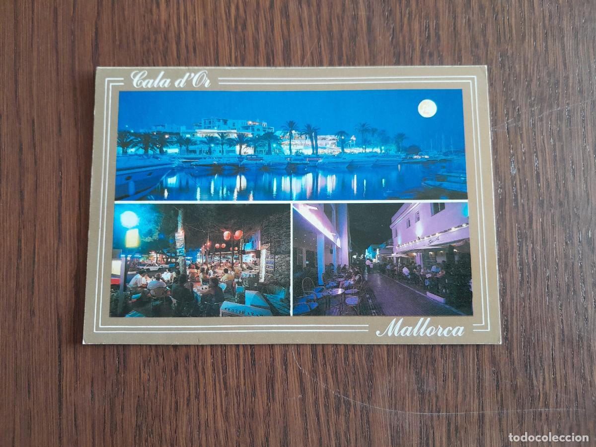 Cartes Postales: postal de diferentes vistas de Cala D'Or de noche, im&aacute;genes de las Baleares, a&ntilde;o 1996
