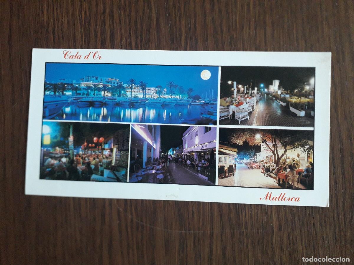 Cartes Postales: postal panor&aacute;mica con diferentes vistas de Cala D'Or, nocturnas.
