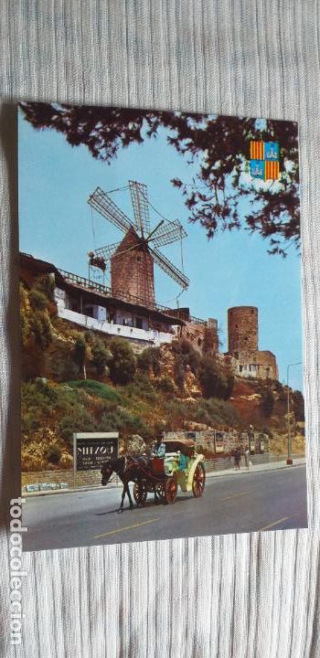 Postais: MALLORCA-RV-150x105mm-N&ordm;15.093-PALMA DE MALLORCA-PASEO MARITIMO-VIEJOS MOLINOS