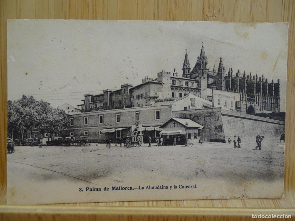 Postales: PALMA DE MALLORCA 3. LA ALMUDAINA Y LA CATEDRAL. - Foto 1