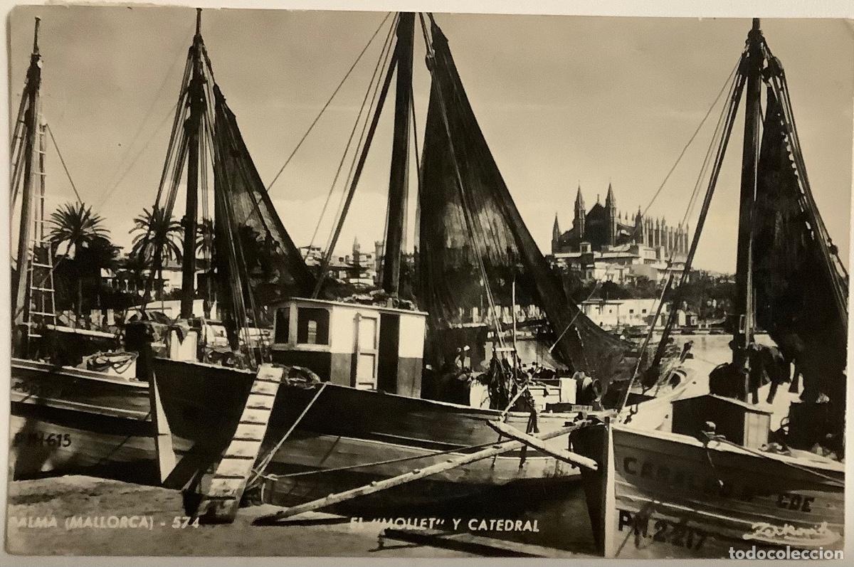 Postales: MALLORCA, Palma, El Mollet y Catedral. Zerkovitz 574 - Foto 1