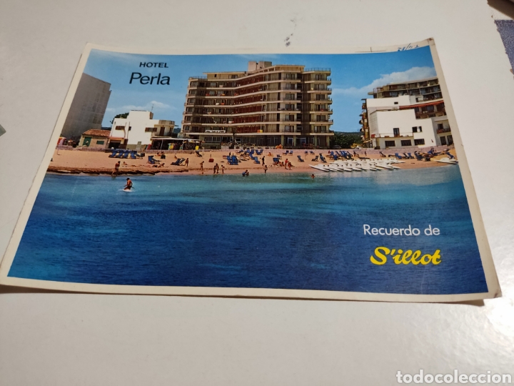 Postales: Postal cliche Hotel Perla recuerdo de S,illot