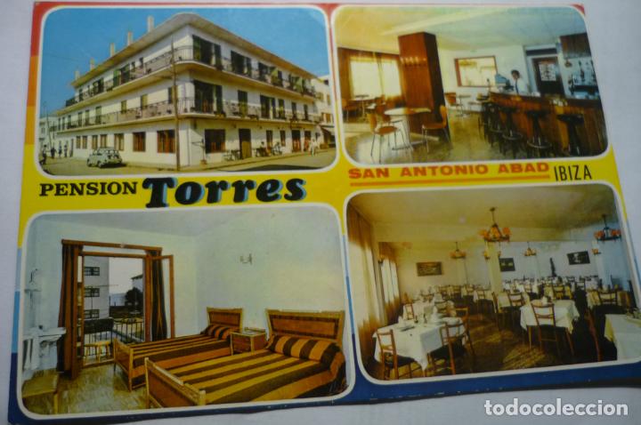 Postales: POSTAL IBIZA.-S.ANTONIO ABAD PENSION TORRES CM