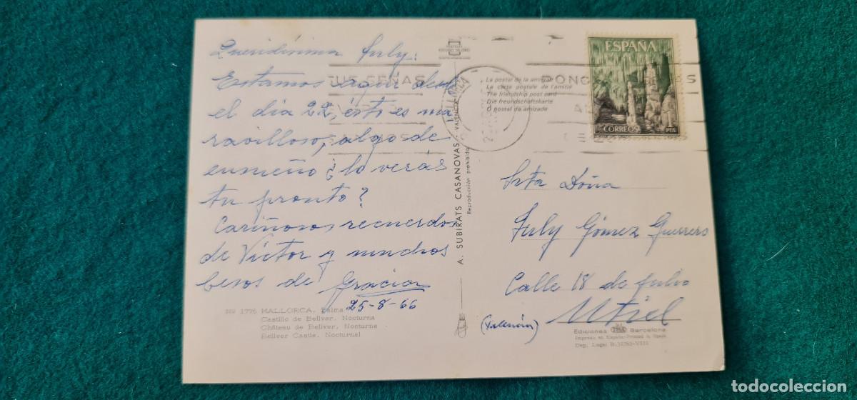 Postales: POSTAL CASTILLO DE BELLVER (1966) MALLORCA - Foto 2