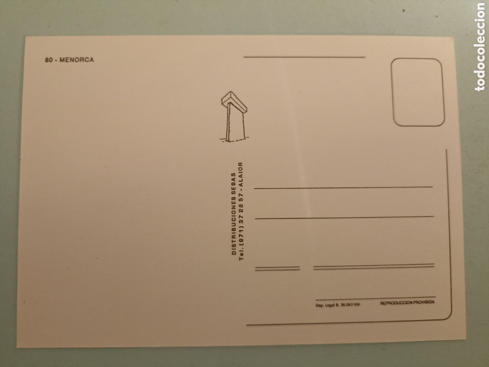 Postales: Postal de Menorca - Plano isla - Pedido m&iacute;nimo 3&euro; - Foto 2