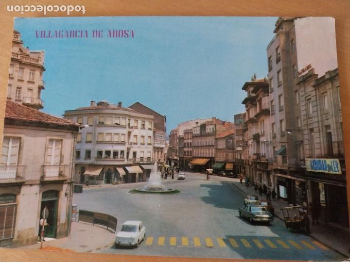 Postkarten: VILLAGARCIA AROSA FUENTE LUMINOSA PLAZA CALVO SOTELO ED PARIS SC 490