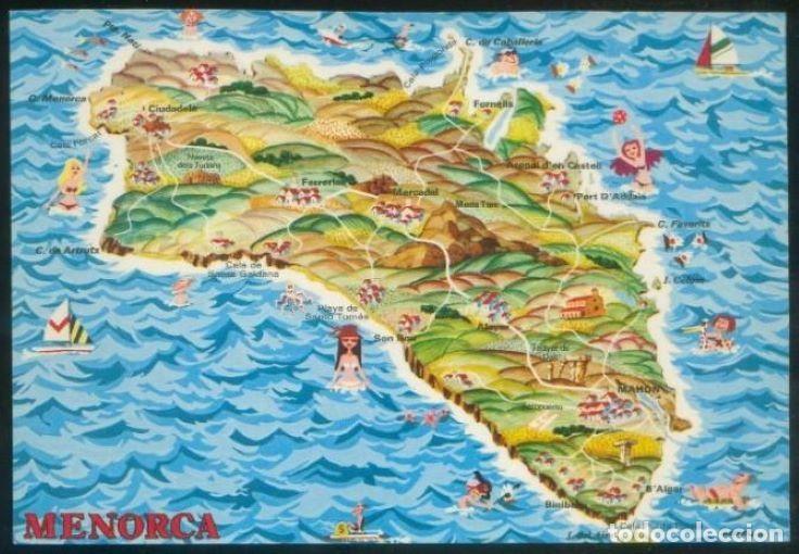 Postales: Menorca. *Mapa de la isla* Nueva. - Foto 1