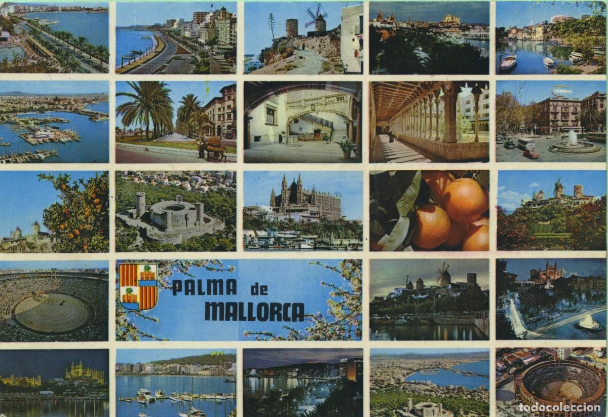 Postales: N&ordm; 1096-PALMA DE MALLORCA. Diversos aspectos. Circulada en 1981. ED. FOTO PLANAS