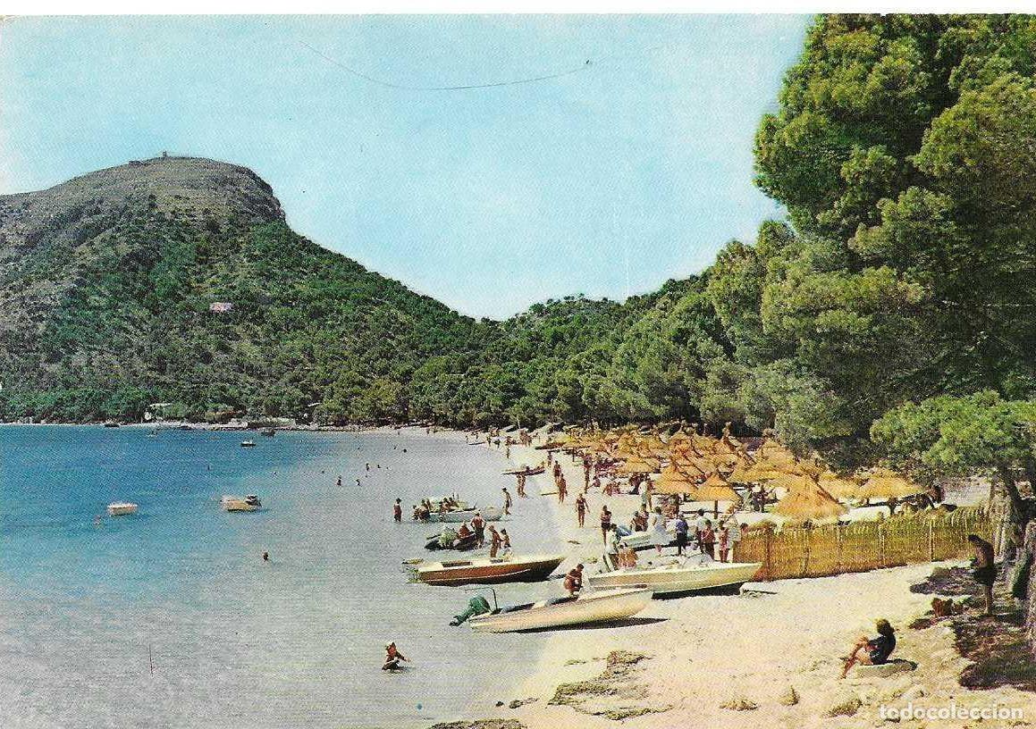 Postales: MALLORCA - POLLENSA. PLAYA FORMENTOR - ESCRITA