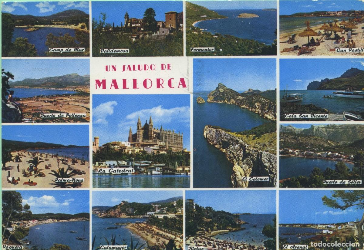 Cartes Postales: N&ordm; 1140-MALLORCA. Baleares. Diversos aspectos. Circulada en 1971. ED. FOTO CASA PLANAS