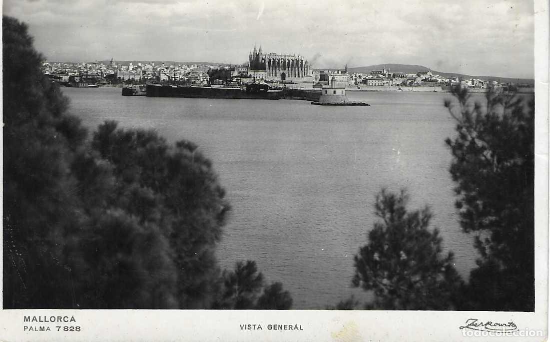Postales: MALLORCA - PALMA 7828. VISTA GENERAL - ZERKOWITZ - CIRCULADA 1945
