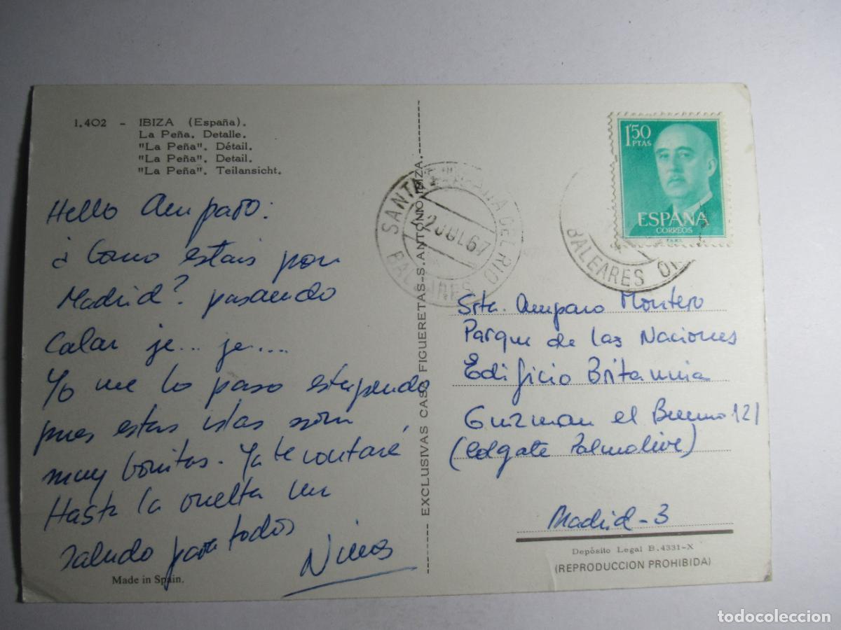 Postales: Ibiza - La Pe&ntilde;a. Detalle - Foto 2