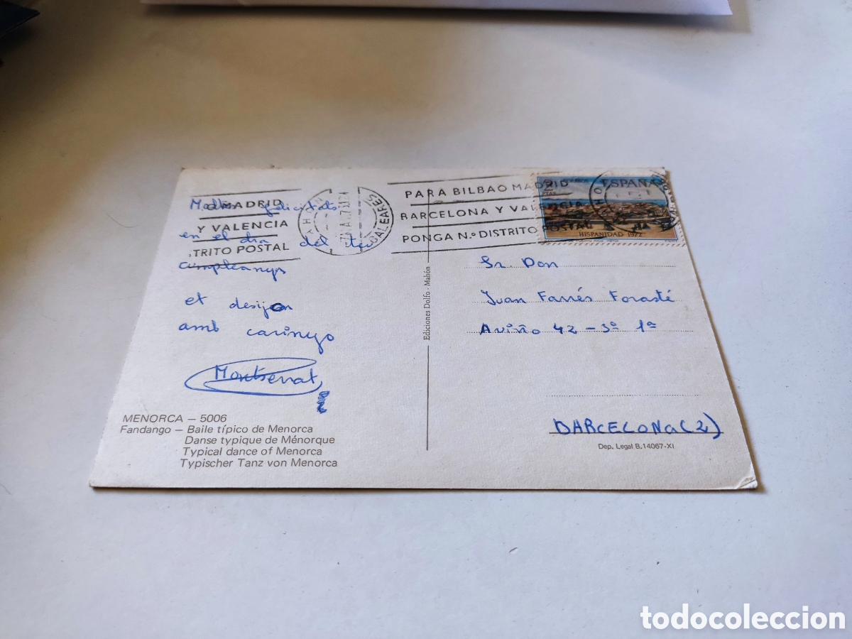 Postales: Postal Menorca baile t&iacute;pico - Foto 2