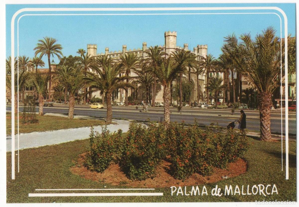 Postales: Mallorca- Vista del Paseo Sagrera y la Lonja-sin circular-