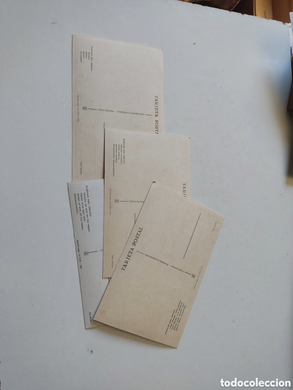 Postales: 4 postal cuevas del drach 1959 - Foto 3