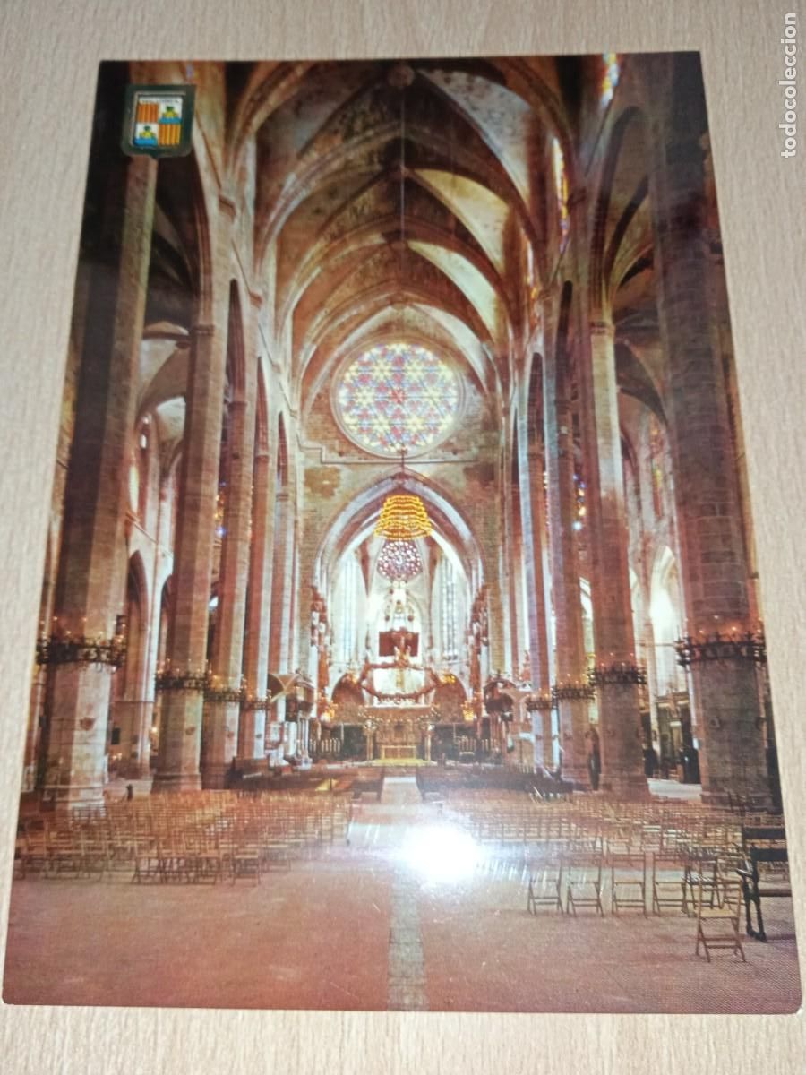 Postales: PALMA DE MALLORCA. EL INTERIOR DE LA CATEDRAL - Foto 1