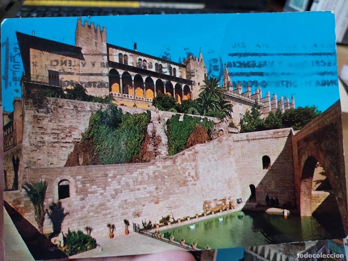 Postales: LAGO CISNES JARDINES REY PALMA MALLORCA ED BV 165 CIRCULADA A&Ntilde;O 1974