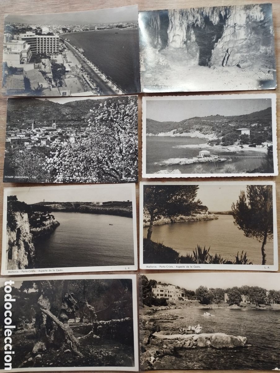 Postkarten: Lote de 8 Postales de las Islas Baleares, en blanco y negro Circuladas