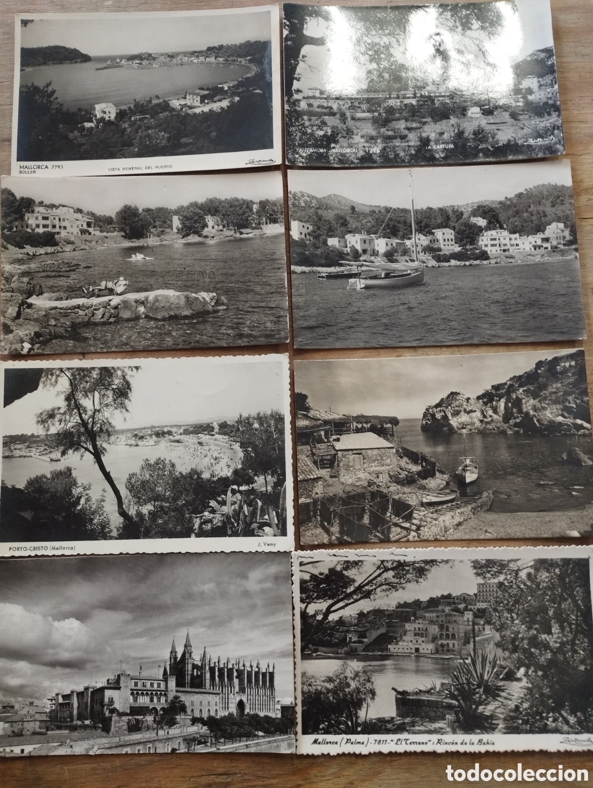 Postkarten: Lote de 8 Postales de las Islas Baleares, en blanco y negro Circuladas