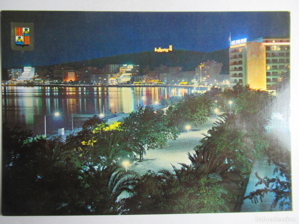 Postales: Palma de Mallorca - Paseo Mar&iacute;timo de Noche - Foto 1