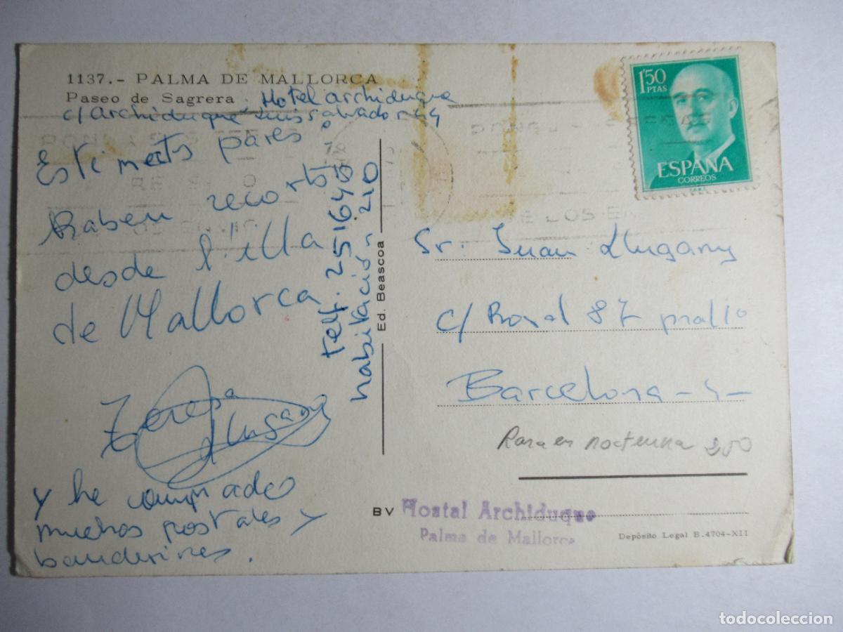 Postales: Palma de Mallorca - Paseo de Sagrera - Foto 2