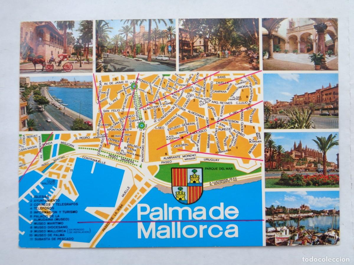 Postkarten: POSTAL DE PALMA DE MALLORCA : VISTAS Y PLANO
