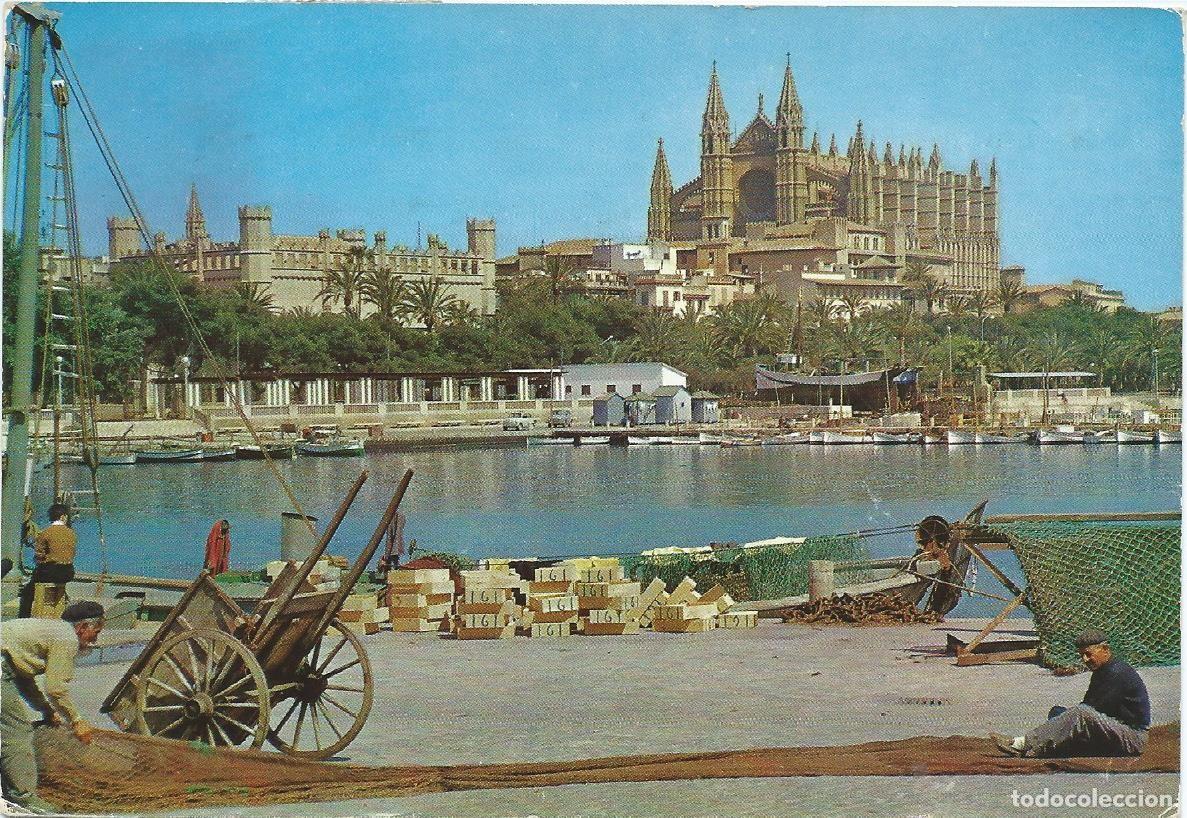 Postkarten: TARJETA POSTAL. CIRCULADA. CATEDRAL DE PALMA DE MALLORCA Y LA LONJA. BALEARES.