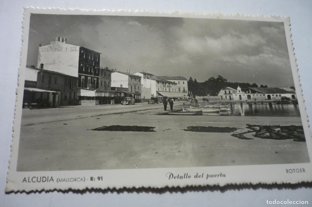 Cartes Postales: postal alcudia.-detalle puerto escrita