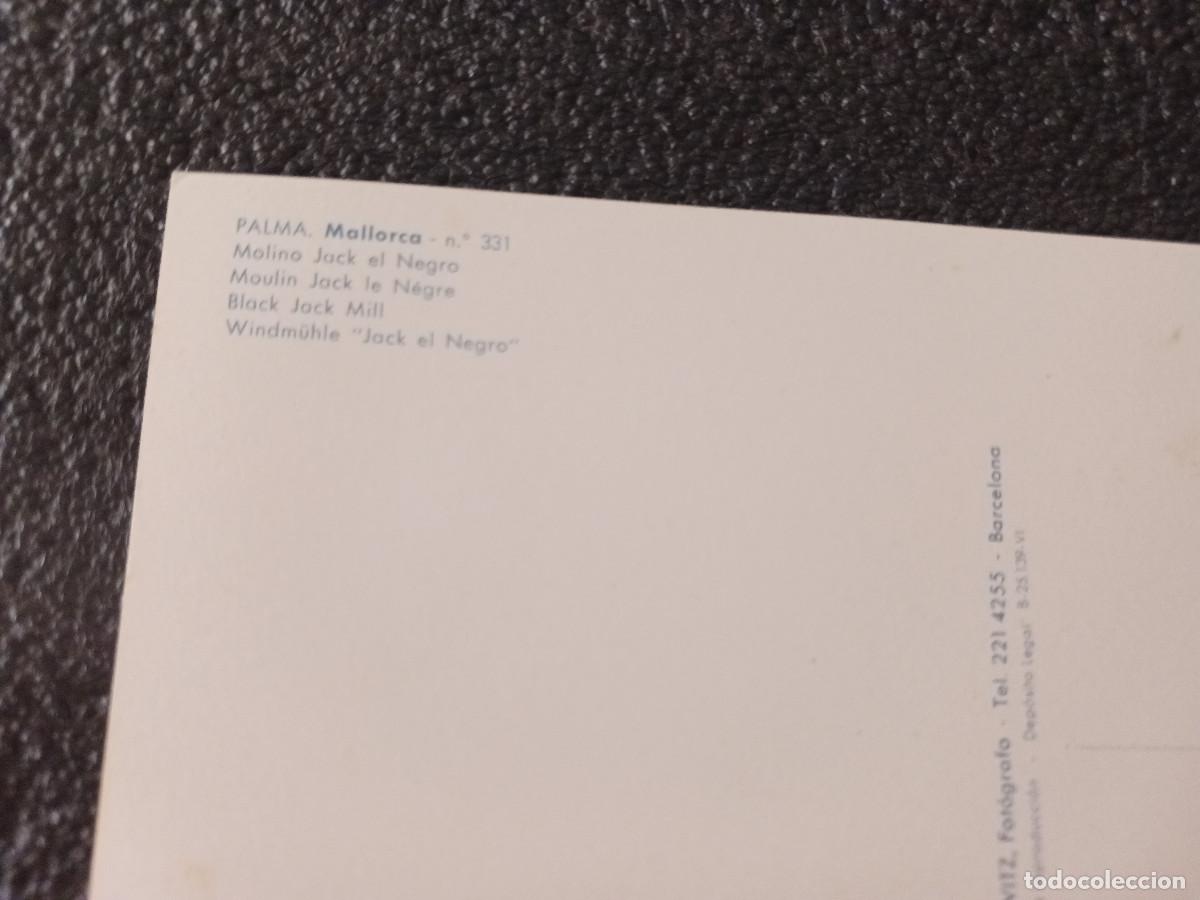 Postales: 331 mallorca, molino de jack el negro, ed. zerkowitz - Foto 2