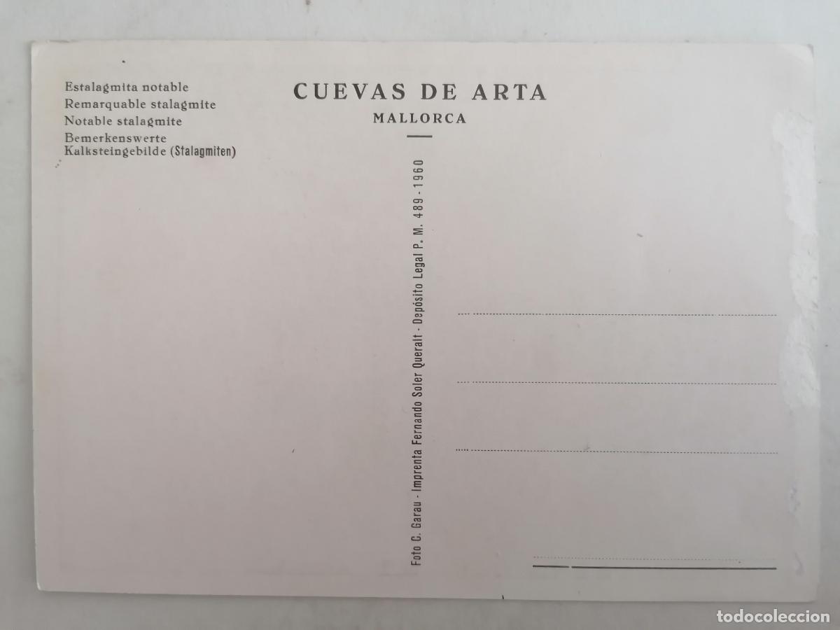 Postales: POSTAL MALLORCA, ESTALAGMITA NOTABLE - Foto 2