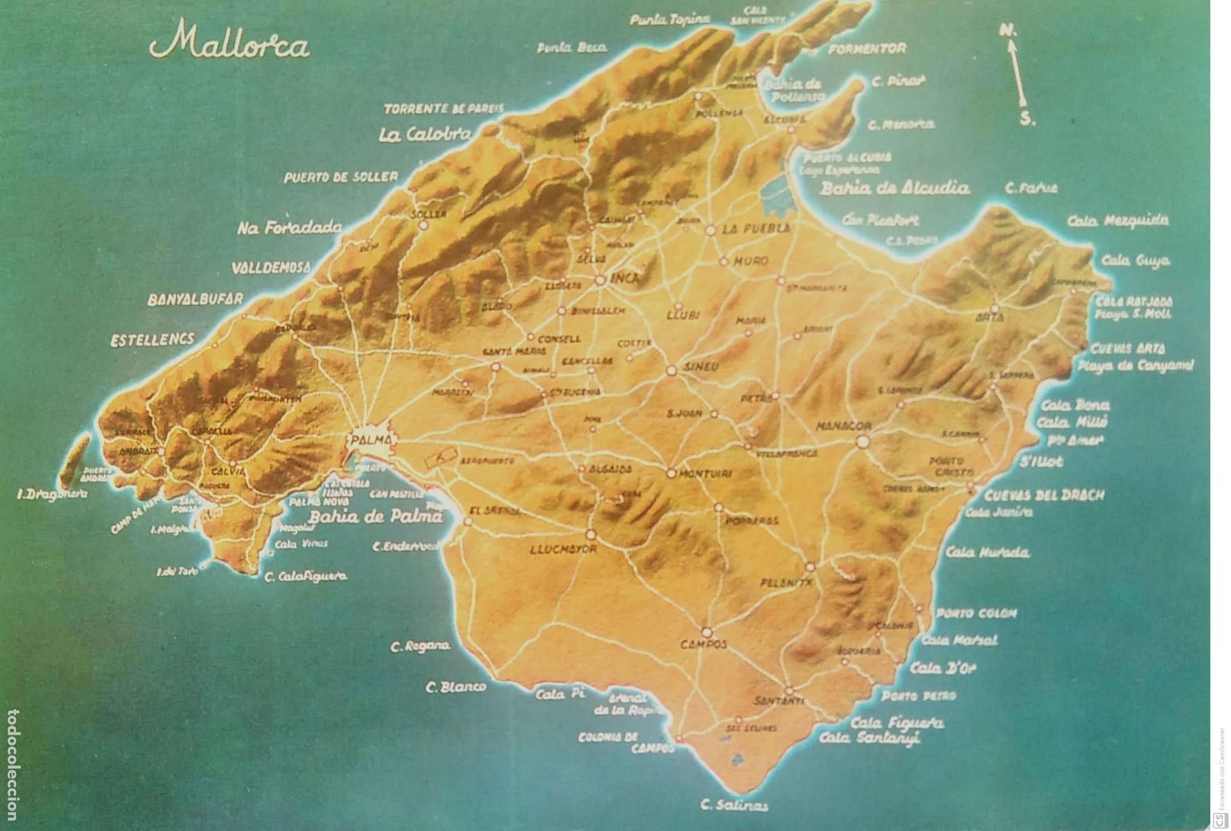 Postales: Mallorca. Mapa. Zerkowitz. Nueva. Color - Foto 1