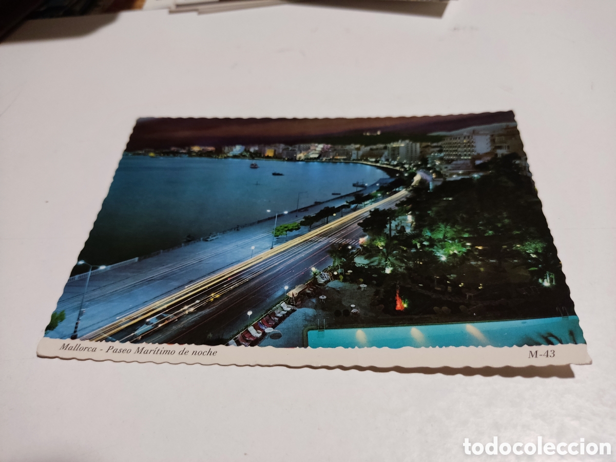 Postales: Postal Mallorca paseo mar&iacute;timo de noche - Foto 1