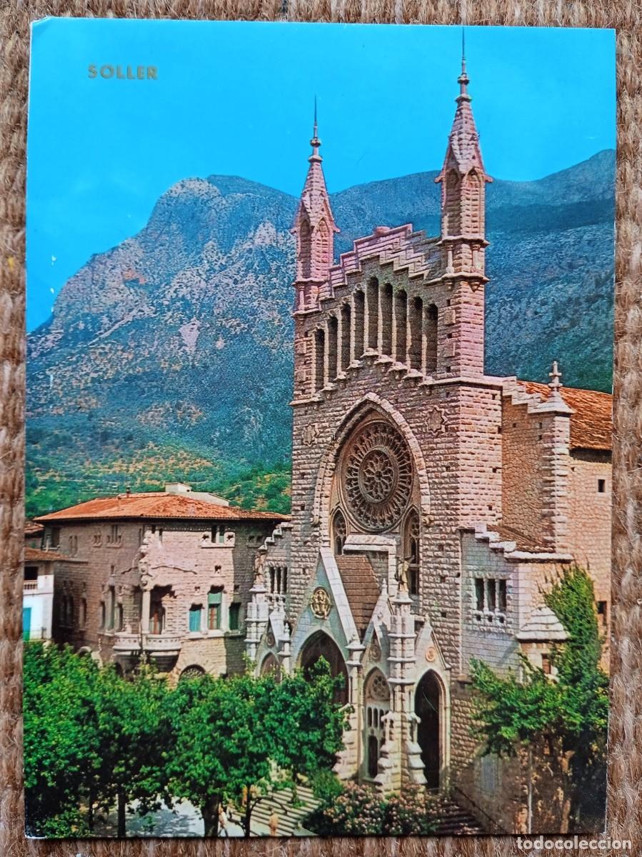 Postales: SOLLER - MALLORCA - IGLESIA - ED. ICARIA - Foto 1