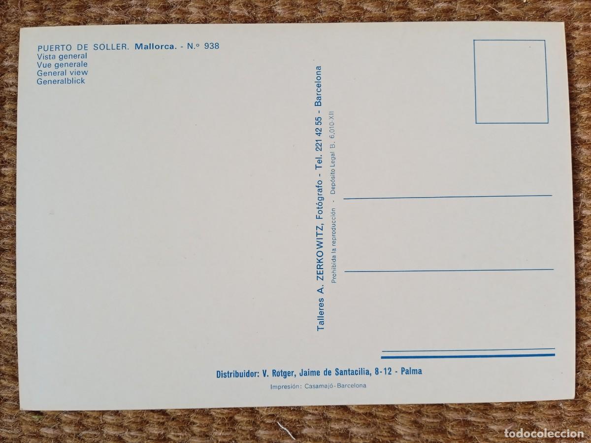 Postales: PUERTO DE SOLLER - MALLORCA - ED. A. ZERKOWITZ - Foto 2
