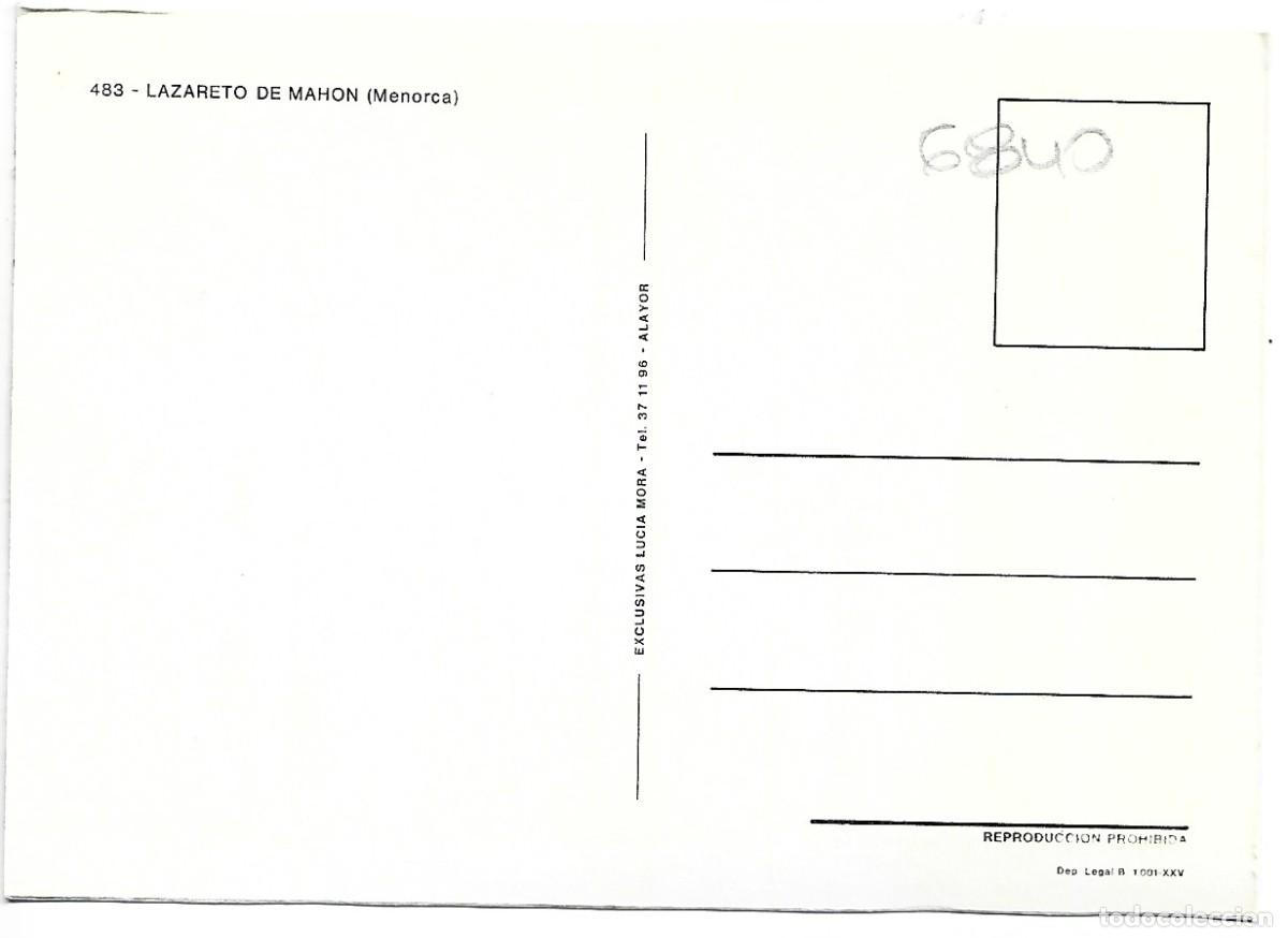 Postales: LAZARETO DE MAHON.- MENORCA - Foto 2