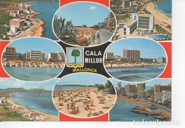 Postales: BALEARES ESCRITA MALLORCA CALA MILLOR - Foto 1