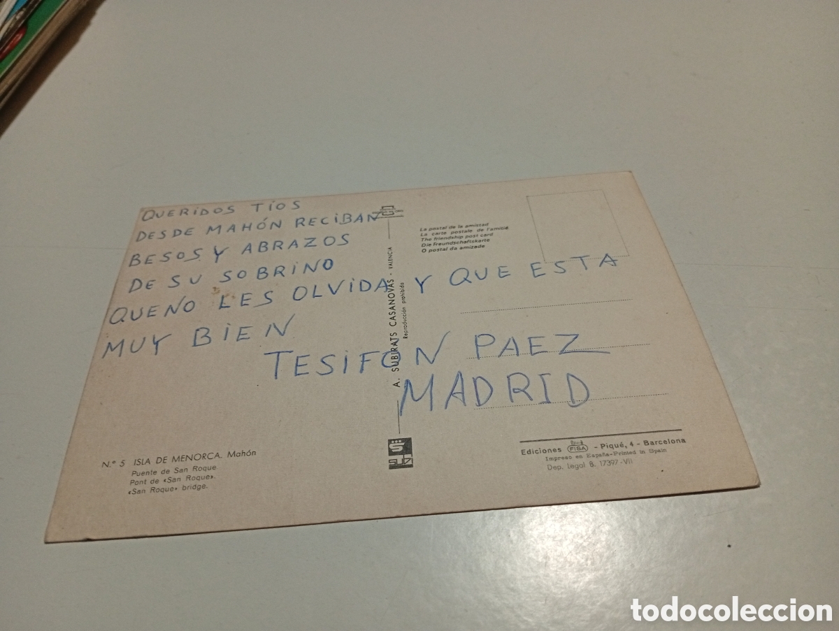 Postales: Postal Isla de Menorca, Mah&oacute;n - Foto 2