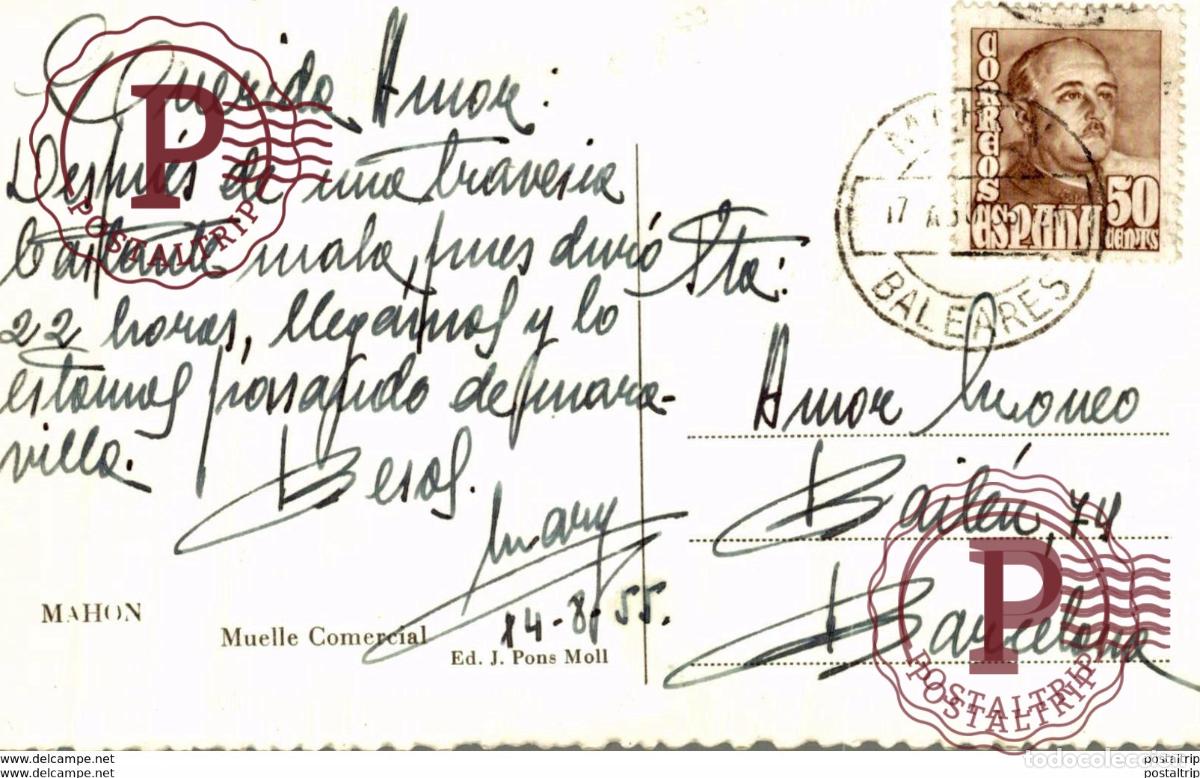 Postales: MAHON. MUELLE COMERCIA - Foto 2