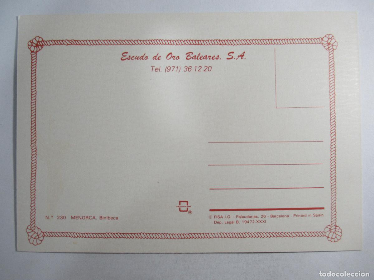 Postales: Menorca - Binibeca - S/C - Foto 2