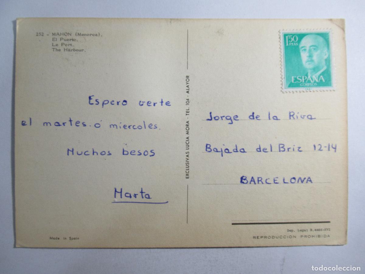 Postales: Mah&oacute;n (Menorca) - El Puerto - Circulada - Foto 2