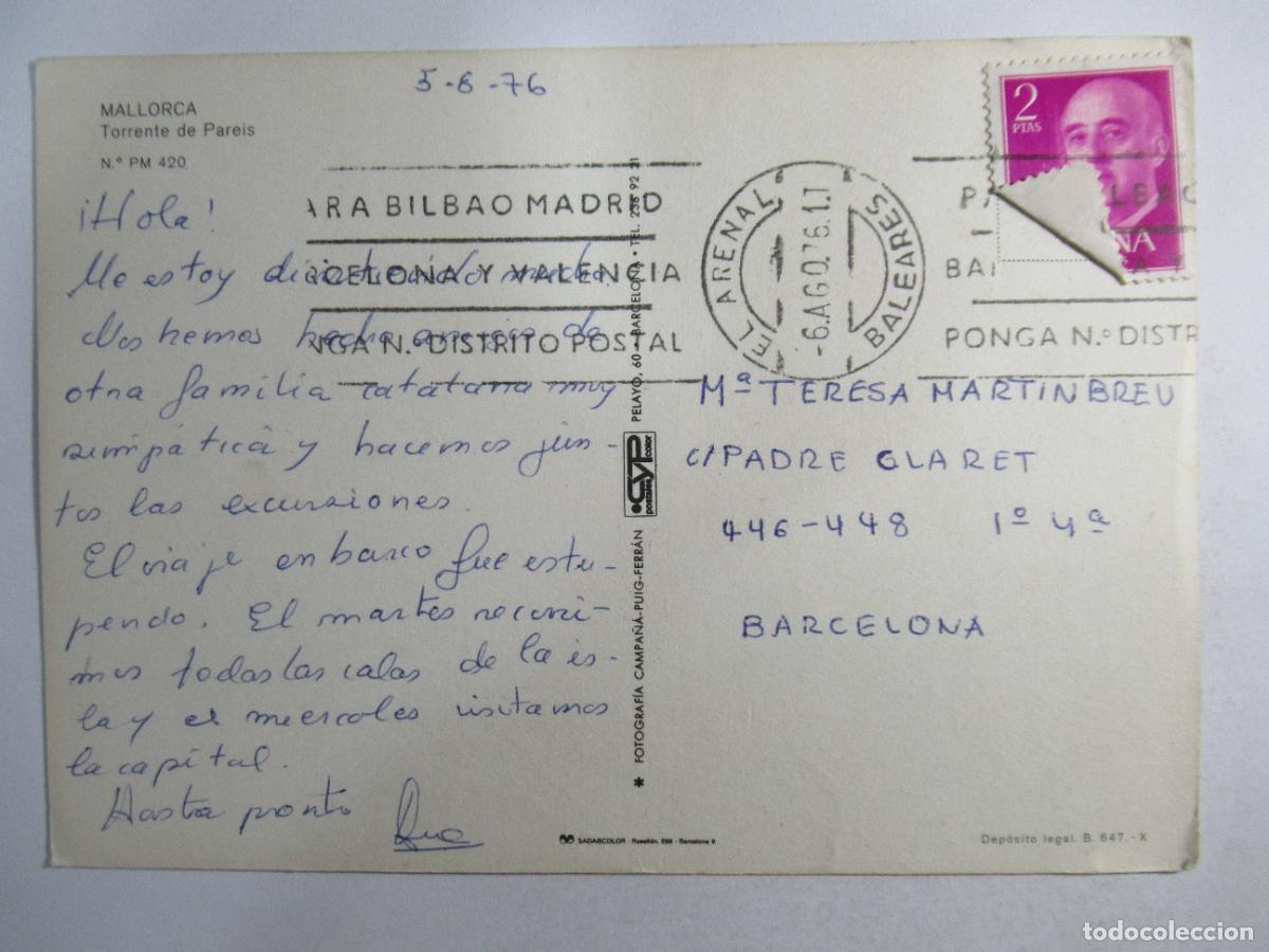 Postales: Mallorca - Torrente de Pareis - Circulada - Foto 2