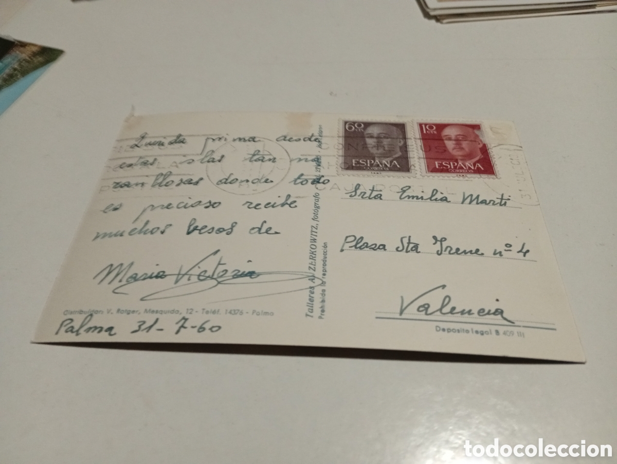 Postales: Postal Palma de Mallorca 1960 - Foto 2