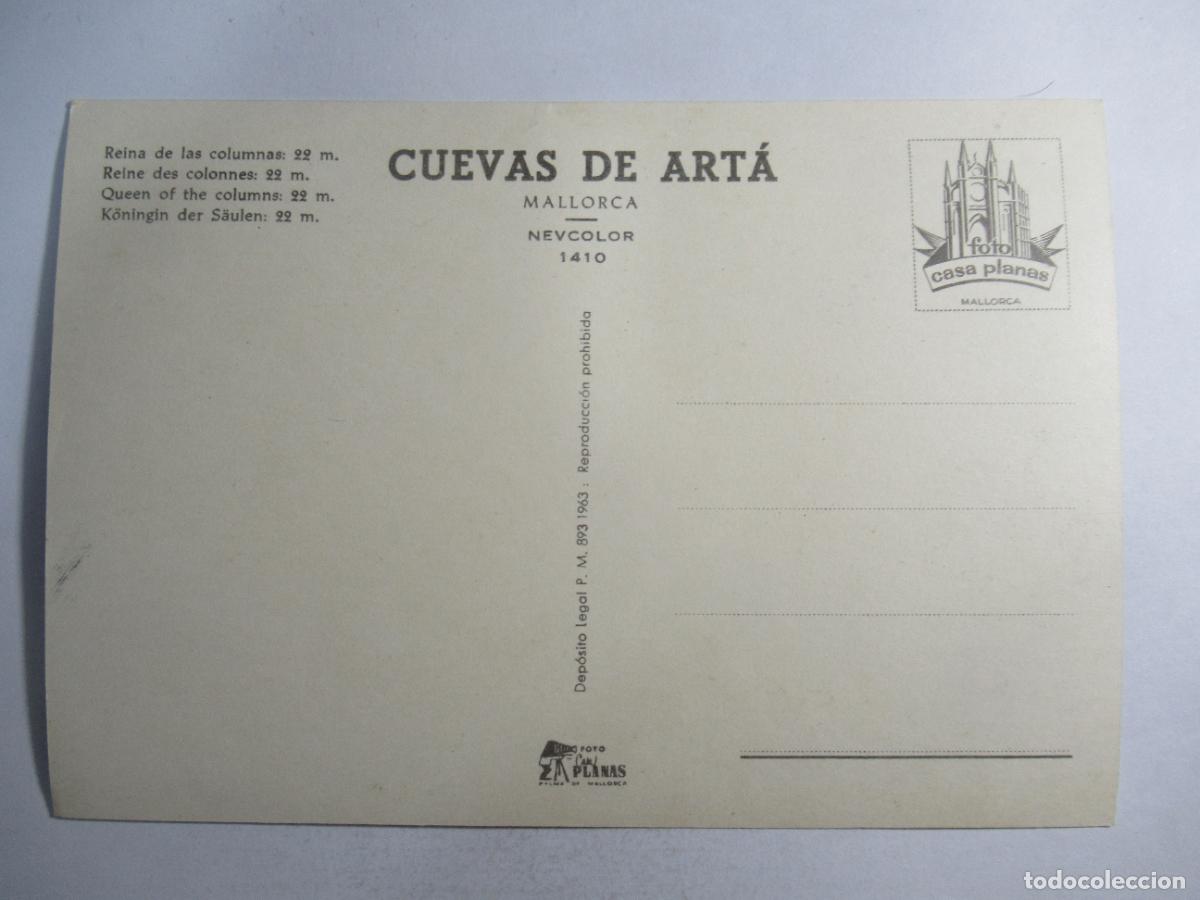 Postales: Mallorca - Cuevas de Art&aacute; - S/C - Foto 2