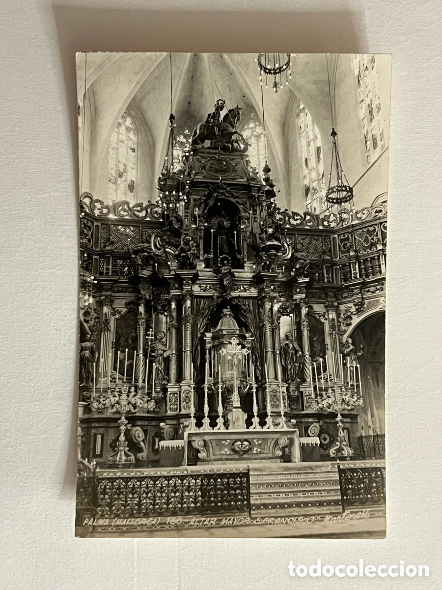 Postales: PALMA (MALLORCA) Postal No.160, Altar Mayor San Francisco. Colecci&oacute;n Martorell (h.1940?) S/C