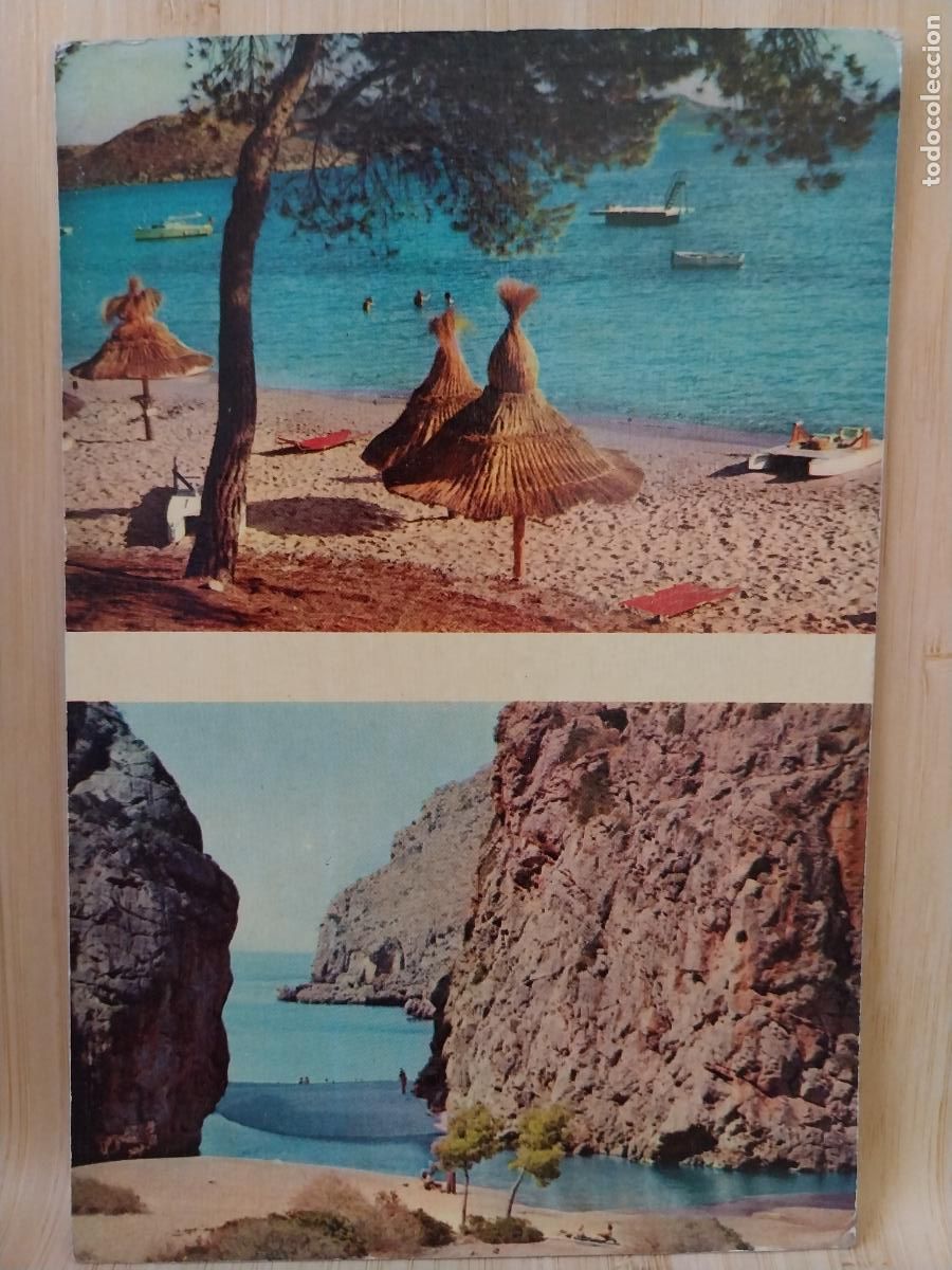 Postales: MALLORCA PLAYA DE FORMENTOR TORRENTE PAREYS ED RO FOTO 2 SC ORIGINAL DOBLE VISTA ANIMADA