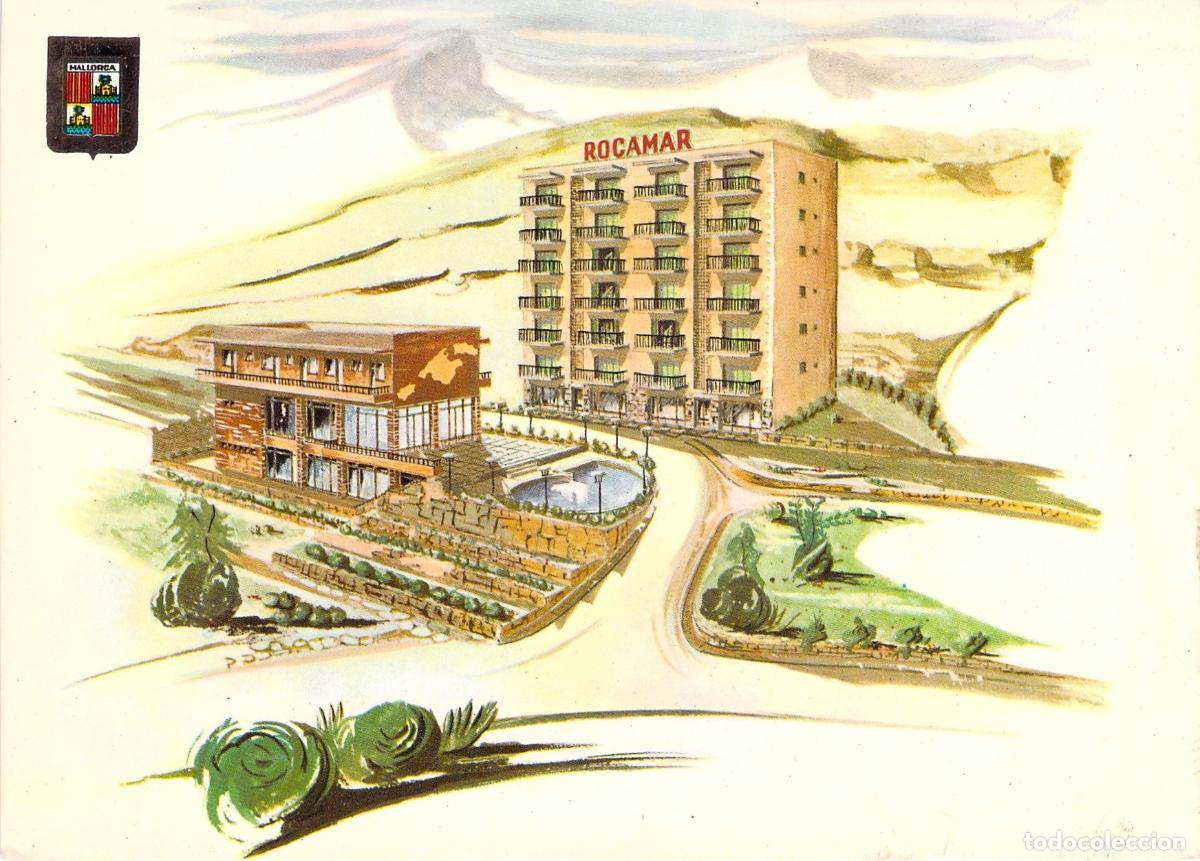 Postales: Postal Hotel Rocamar, Playas de S&oacute;ller, Mallorca