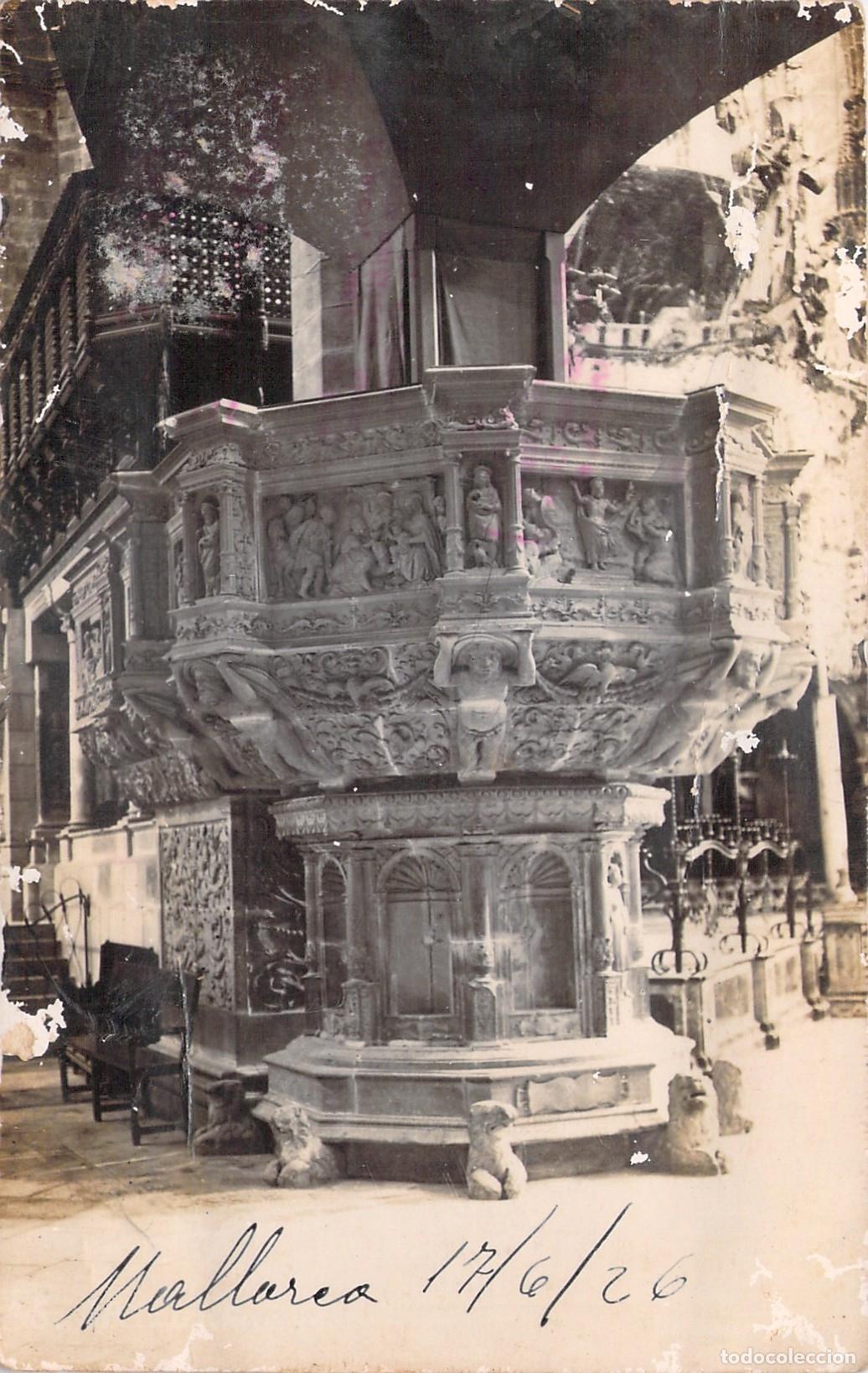 Postales: Postal del P&uacute;lpito de la Catedral de Palma de Mallorca
